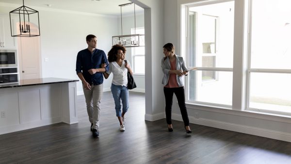 Couple meets with realtor